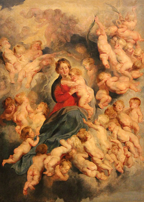 virgin and child surrounded by the holy innocents