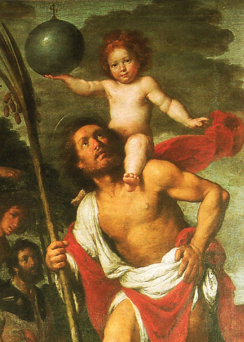 Saint Christopher by Bernardo Strozzi