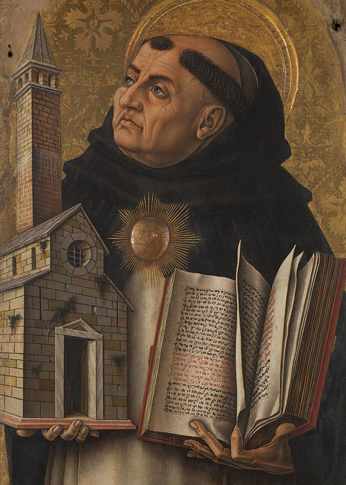 St Thomas Aquinas painting by Carlo Crivelli