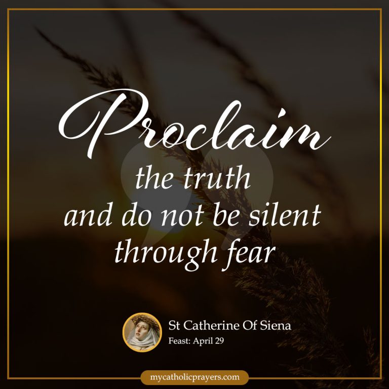 Proclaim the truth and do not be silent through fear