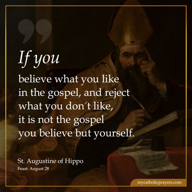 If you believe what you like in the gospel, and reject what you don't like, it is not the gospel you believe but yourself