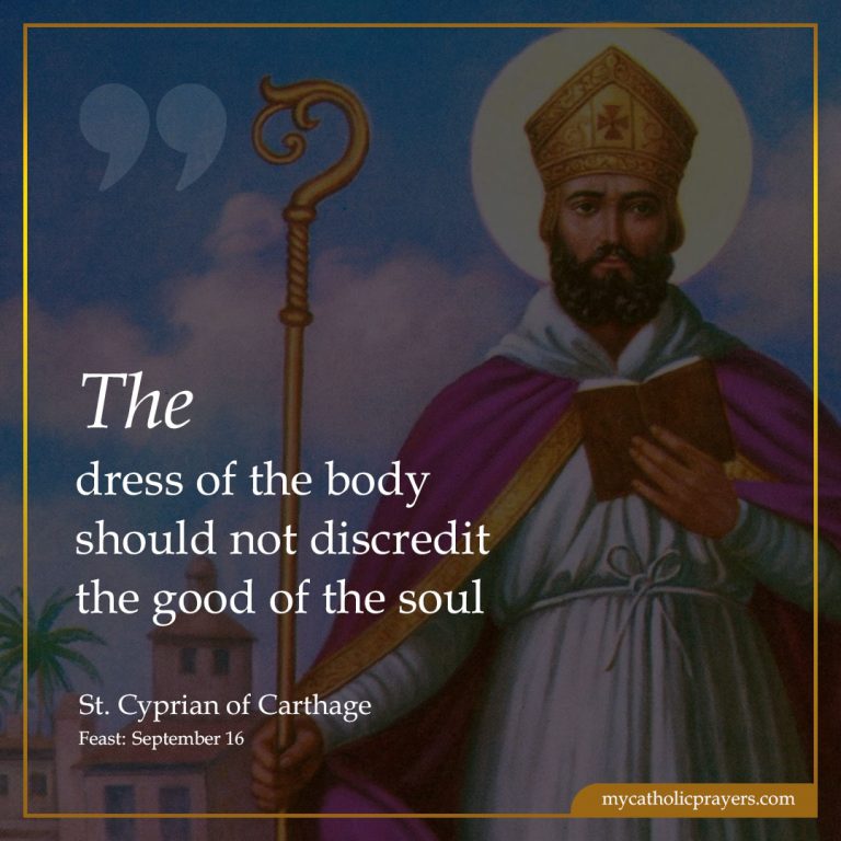 The dress of the body should not discredit the good of the soul