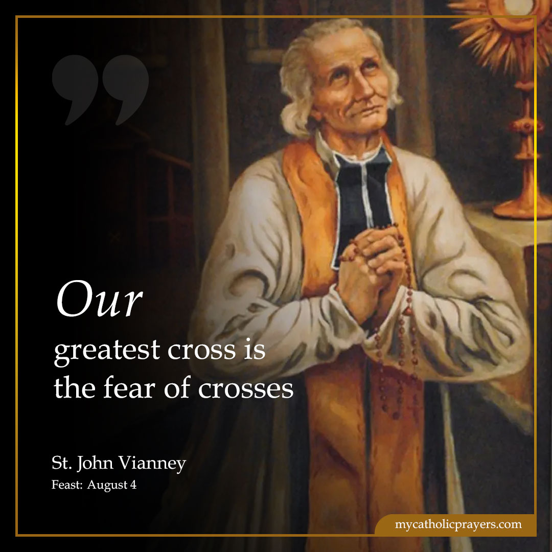 Our greatest cross is the fear of crosses